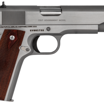 COLT 1911 GOVERNMENT STAINLESS .45 ACP 5" BARREL 7-ROUNDS ROSEWOOD GRIPS - 1911 | American Guns & Ammo