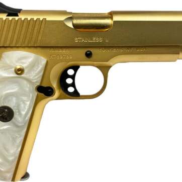 KIMBER STAINLESS II 24 CARAT GOLD GOLD / WHITE PEARL .45 ACP 5" BARREL 7-ROUNDS EXCLUSIVE - 1911 | American Guns & Ammo