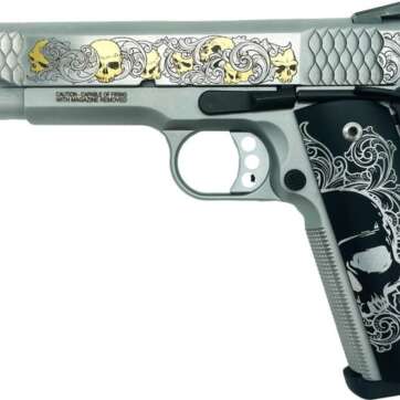 SMITH AND WESSON 1911 E-SERIES "SKULLS" STAINLESS / GOLD .45 ACP 5" BARREL 8-ROUNDS GRABAGUN EXCLUSIVE - 1911 | American Guns & Ammo