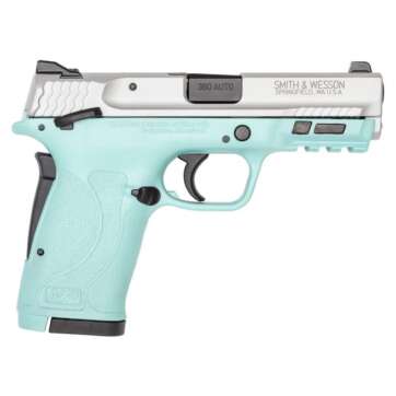 SMITH AND WESSON M&P 380 SHIELD EZ M2.0 ROBIN'S EGG BLUE .380 ACP 3.7" BARREL 8-ROUNDS MANUAL SAFETY - 3 Dot | American Guns & Ammo