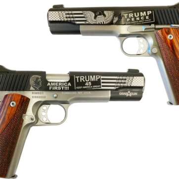 KIMBER CUSTOM II TWO TONE BLACK/ STAINLESS 45ACP 5" BARREL 7-ROUNDS TRUMP / PENCE GRABAGUN EXCLUSIVE - 1911 | American Guns & Ammo