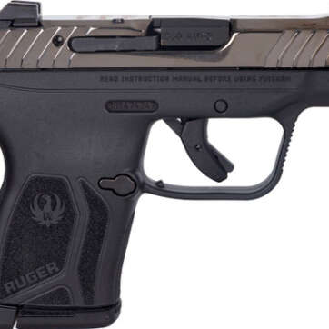 Ruger LCP Max Ruger Rose 380 ACP, 2.8" Barrel, Engraved Ruger Rose Slide, Black Frame, 10rd - Concealed Carry Guns | American Guns & Ammo
