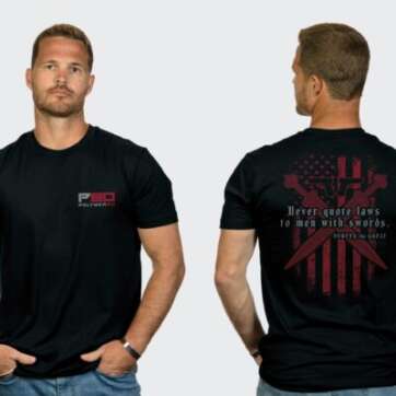 P80 T-Shirt, Pompey, Black, XXXL - APPAREL & SWAG - American Guns & Ammo