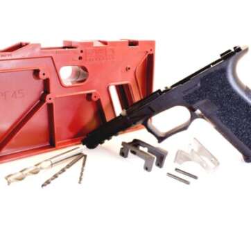 PF45 80% Large Frame Kit – Black - FRAMES AND JIGS | American Guns & Ammo