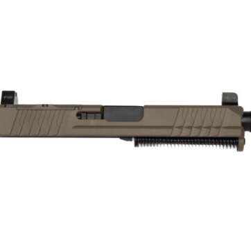 P80 PF940C/ PFC9 Optic Cut Slide w/ Threaded Barrel, Suppressor Night Sights Assembly 9mm – Flat Dark Earth - COMPACT SLIDE ASSEMBLIES | American Guns & Ammo