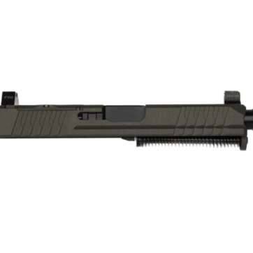 P80 PF940C/ PFC9 Optic Cut Slide w/ Threaded Barrel, Suppressor Night Sights Assembly 9mm – OD Green - COMPACT SLIDE ASSEMBLIES | American Guns & Ammo