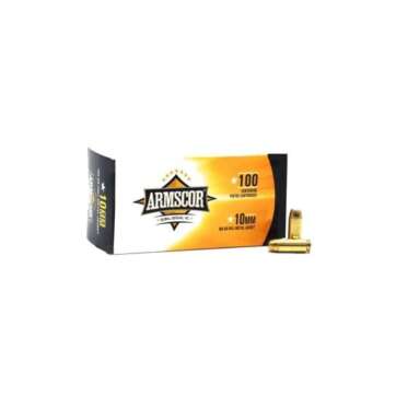 Armscor 10mm Ammo 180 Grain FMJ Value Pack - 100 Rounds of Reliable Target Shooting Ammunition - New Arrivals | American Guns & Ammo