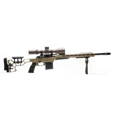Remington 700 Long Action 338 Lapua Magnum Rifle with MDT FDE Chassis, Trigger Tech Trigger, CIP MDT Magazine & APA Brake - New Arrivals | American Guns & Ammo