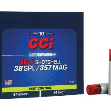 CCI Big 4 Shotshell 38 Special Ammo - 84 Grain Lead Shot - 200 Rounds for Glock Switch - New Arrivals | American Guns & Ammo