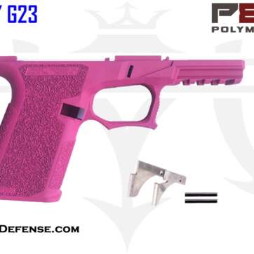 Polymer80 GCA Compliant 76% Bridge Frame Kit for Glock 19/23 - Cerakote SIG Pink - New Arrivals | American Guns & Ammo