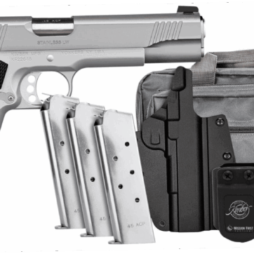 Kimber Stainless LW Silver .45 ACP 5" Barrel 7-Rounds Clu... - Full-Size Pistols | American Guns & Ammo