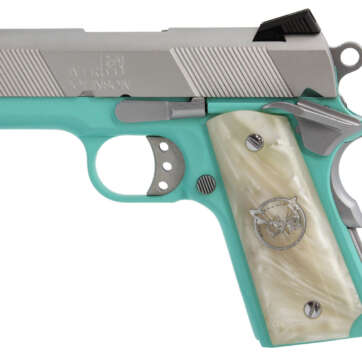 Iver Johnson Thrasher Officer 1911 9mm 3.12 in 8+1 Tiffany Blue - Semi Auto Handguns | American Guns & Ammo