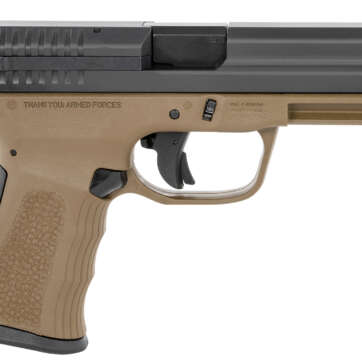 FMK G9C1G2BRTSS 9C1 G2 9mm Luger 14+1 4″ Black Stainless Steel Barrel, Black Serrated Carbon Steel Slide, Burnt Bronze Polymer Frame w/Picatinny Rail, Black Backstrap Grip - Semi Auto Handguns | American Guns & Ammo