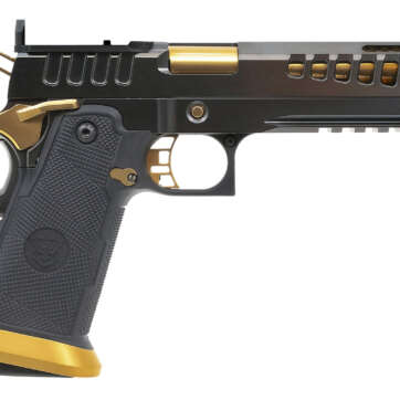 WATCHTOWER FIREARMS WT Demolitia 9mm 5-inch Ported Black/Gold - Semi Auto Handguns | American Guns & Ammo