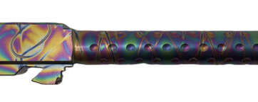 Fits Glock 17 9mm Match Golf Ball Dimpled Threaded Barrel in Python - Glock Barrels - American Guns & Ammo