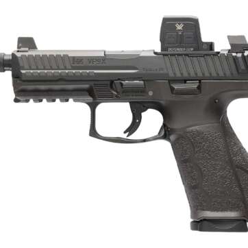 HK 81001364 VP9A1 X Tactical w/Optic Full Size 9mm Luger 20+1 4.70″ Black Threaded Barrel, Black Steel Serrated w/Optic Slide, Black Polymer Frame w/Picatinny Rail, Textured Grip, Vortex CCW - Semi Auto Handguns | American Guns & Ammo
