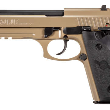 Taurus PT92 9mm 5-inch FDE Hogue Grips 17+1 - Semi Auto Handguns | American Guns & Ammo
