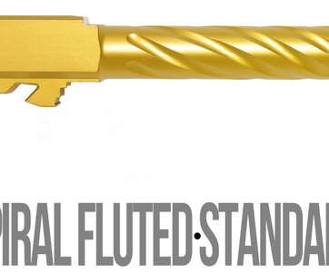 Fits Ruger RXM 9mm Match Threaded Thick Spiral Fluted Barrel in Gold - Ruger Parts - American Guns & Ammo