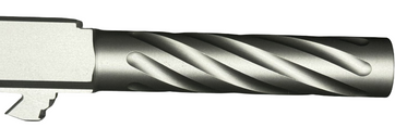Fits Glock 19 9mm Match Chunky Spiral Fluted Barrel in Flat Gray Fits Glock 19 9mm Match Chunky Spiral Fluted Barrel in Flat Gray - Glock Barrels - American Guns & Ammo