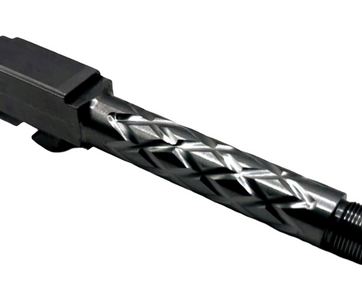 Fits Glock 19 9mm Match Diamond Weave Fluted Barrel Naked Stainless Steel Fits Glock 19 9mm Match Diamond Weave Fluted Barrel Naked Stainless Steel - Glock Barrels - American Guns & Ammo