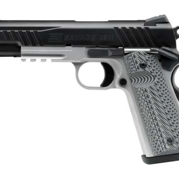 Savage 1911 Government 5″ .45 ACP Two-Tone 8+1 w/ Rail - Semi Auto Handguns | American Guns & Ammo