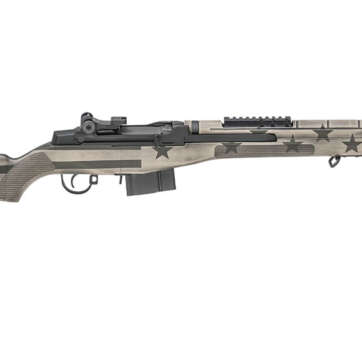 Springfield M1A Scout Squad 308 with Sand/OD Green American Flag Stock (Display Model) - Firearms | American Guns & Ammo