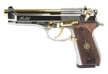 Derya Melik 9mm 4.9″ 17+1 Silver/Gold - Semi Auto Handguns | American Guns & Ammo