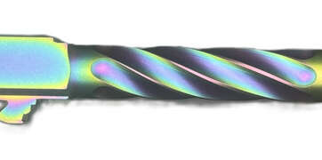 Fits Glock 17 9mm Match Chunky Spiral Fluted Barrel Threaded in Radio Active - Glock Barrels - American Guns & Ammo