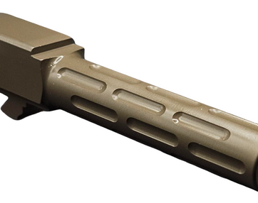 Fits Glock 19 9mm Morse Code Threaded Barrel in Dark Earth Fits Glock 19 9mm Morse Code Threaded Barrel in Dark Earth - Glock Barrels - American Guns & Ammo