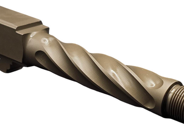 Fits Glock 17 9mm Match 5 Sided Flat Fluted Barrel in Gold - Glock Barrels - American Guns & Ammo