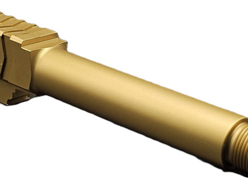 Fits Glock 19 9mm Match Honeycomb Threaded Barrel in Gold Fits Glock 19 9mm Match Honeycomb Threaded Barrel in Gold - Glock Barrels - American Guns & Ammo
