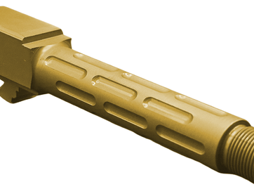 Fits Glock 19 9mm Match Titan 4 Series Barrel In Gold Fits Glock 19 9mm Match Titan 4 Series Barrel In Gold - Glock Barrels - American Guns & Ammo