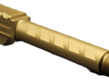 Fits Glock 19 9mm Match Arrow Barrel Threaded in Gold Fits Glock 19 9mm Match Arrow Barrel Threaded in Gold - Glock Barrels - American Guns & Ammo