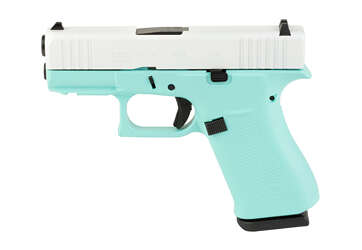Glock 43X 9mm 10rd Skydas Cerakote Robin’s Egg Blue - Semi Auto Handguns | American Guns & Ammo