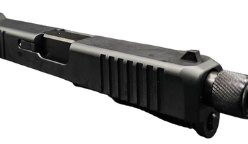 Slide Fits Glock 19 Gen3 Fully Assembled Tapered Nose In Gold Threaded Slide Fits Glock 19 Gen3 Fully Assembled Tapered Nose In Gold Threaded - Glock Slides - American Guns & Ammo