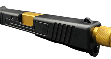 Slide Fits Glock 19 Gen3 Fully Assembled Radius in Gold - Glock Slides - American Guns & Ammo