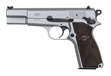 Inglis P-35N Hi-Power 9mm 4.7in Satin Nickel 15rd - Semi Auto Handguns | American Guns & Ammo