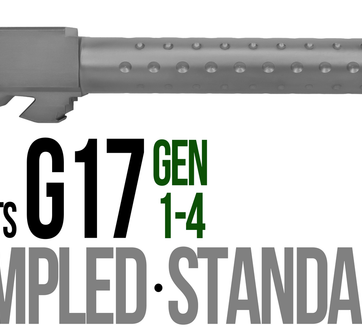 Fits Glock 17 9mm Match Thick Spiral Fluted Barrel  in Python - Glock Barrels - American Guns & Ammo
