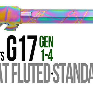Fits Glock 19 9mm Match 5 Sided Flat Fluted Barrel in Plum - Glock Barrels - American Guns & Ammo