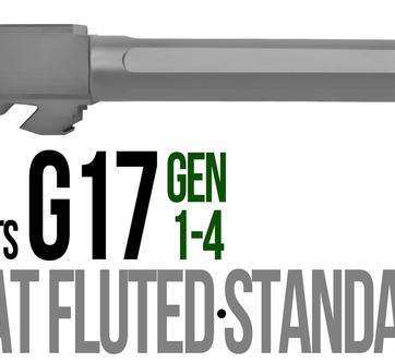 Fits Glock 19 9mm Match Thick Spiral Fluted Barrel Flush Fit in Flat Gray - Glock Barrels - American Guns & Ammo