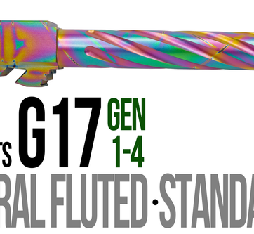Fits Glock 17 9mm Match Thick Spiral Fluted Barrel Threaded in Python - Glock Barrels - American Guns & Ammo