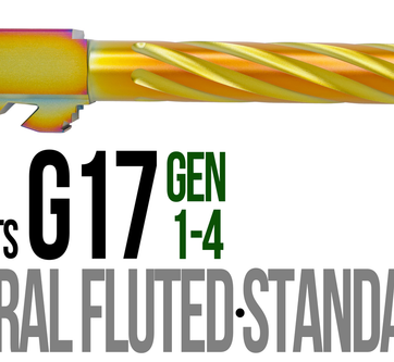 Fits Glock 17 9mm Match Thick Spiral Fluted Barrel Threaded in Chameleon - Glock Barrels - American Guns & Ammo