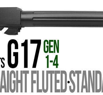 Fits Glock 17 9mm Match Straight Fluted Barrel Threaded in Black - Glock Barrels - American Guns & Ammo