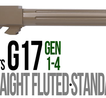 Fits Glock 17 9mm Match Straight Fluted Barrel Threaded in Dark Earth - Glock Barrels - American Guns & Ammo