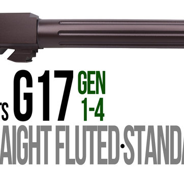 Fits Glock 17 9mm Match Straight Fluted Barrel Threaded in Plum - Glock Barrels - American Guns & Ammo