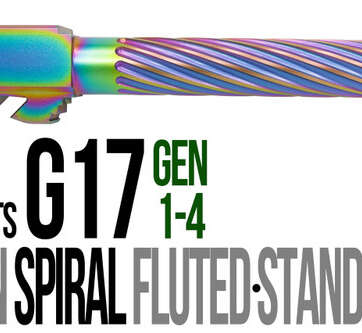 Fits Glock 19 9mm Match Thin Spiral Fluted Barrel  in Radio Active - Glock Barrels - American Guns & Ammo
