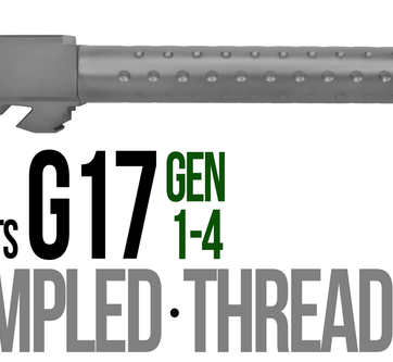 Fits Glock 17 9mm Match Grade Barrel Golf Ball Dimpled in Flat Gray - Glock Barrels - American Guns & Ammo