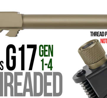 Fits Glock 17 New 9mm Match Grade Barrel in Dark Earth Fits Glock 17 New 9mm Match Grade Barrel in Dark Earth - Glock Barrels - American Guns & Ammo