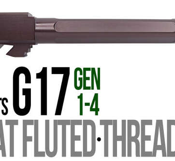Fits Glock 17  9mm Match 5 Sided Flat Fluted  Grade Barrel in Plum - Glock Barrels - American Guns & Ammo