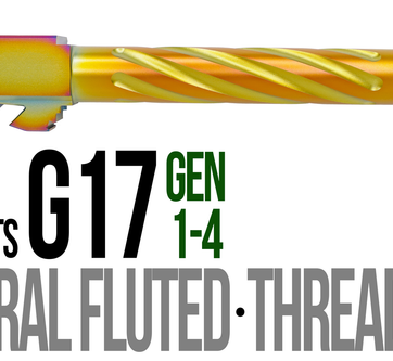 Fits Glock 17  9mm Match 5 Sided Flat Fluted Barrel in Flat Gray - Glock Barrels - American Guns & Ammo